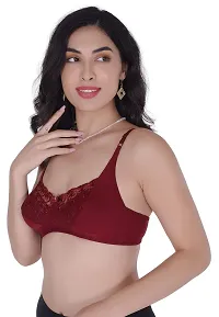 Women's Net Non-Padded Bra (Pack of 3)-thumb2