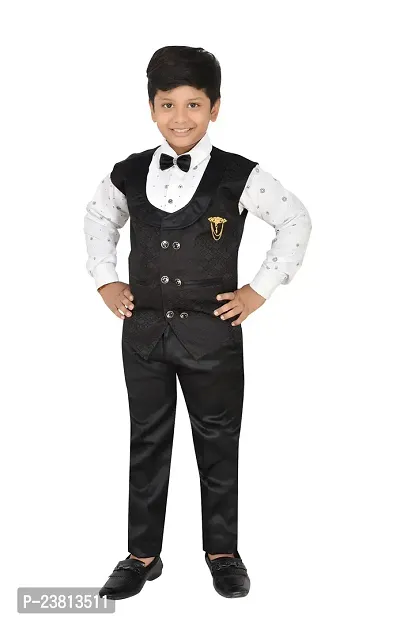 Fabulous Black Cotton Solid Shirts with Jeans For Boys