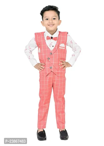 Fabulous Pink Cotton Solid Shirts with Jeans For Boys-thumb0