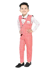 Fabulous Pink Cotton Solid Shirts with Jeans For Boys-thumb2