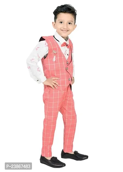 Fabulous Pink Cotton Solid Shirts with Jeans For Boys-thumb4