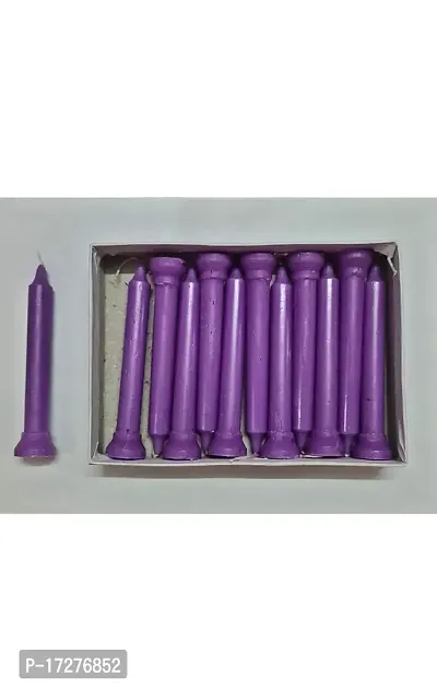 Taper Candle Chime Candles/ Stick Candle/ Spell Candle Set of 40 | Ritual Spell Candle | Unscented 7 Inch Long Candle (Purple)-thumb2