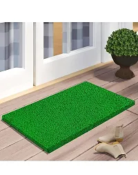 Shiv enterprises Home Decor Store Heavy Quality PVC Grass Door Mat Set (16 x 24 Inches, 40 X 60 cm, Green, Weight 800 g) (Pack of 2)-thumb1