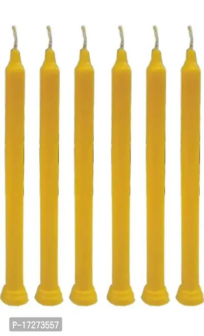 Taper Candle Chime Candles/ Stick Candle/ Spell Candle Set of 40 | Ritual Spell Candle | Unscented 7 Inch Long Candle (Yellow)