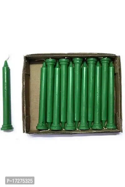 Taper Candle Chime Candles/ Stick Candle/ Spell Candle Set of 40 | Ritual Spell Candle | Unscented 7 Inch Long Candle (Green)