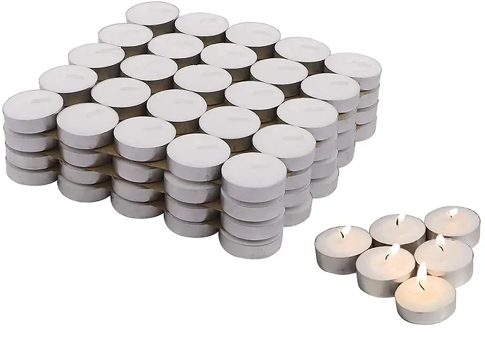 Casa Chic Parrafin Wax Candles Tea Light, Set of 100, Unscented