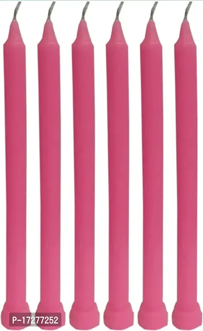 Taper Candle Chime Candles/ Stick Candle/ Spell Candle Set of 40 | Ritual Spell Candle | Unscented 7 Inch Long Candle (Pink)