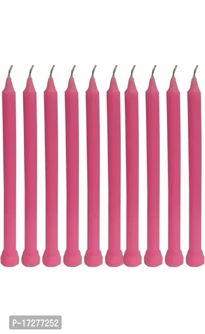 Taper Candle Chime Candles/ Stick Candle/ Spell Candle Set of 40 | Ritual Spell Candle | Unscented 7 Inch Long Candle (Pink)-thumb2