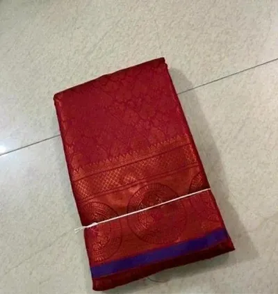 Banarasi Brocade Silk Zari Woven Sarees with Blouse Piece