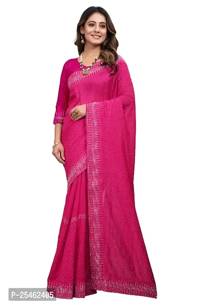 Elegant Satin saree for Women-thumb0