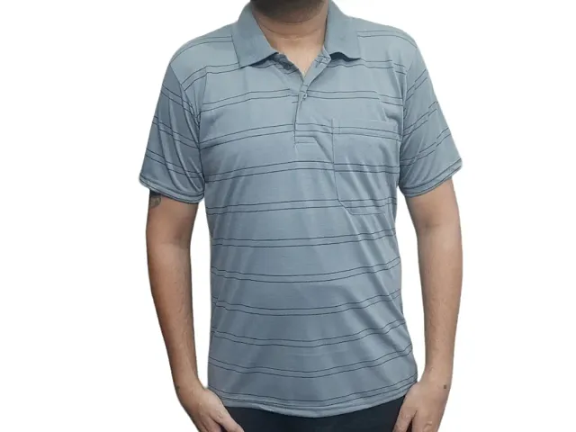 Polo T Shirt With Pocket on Chest