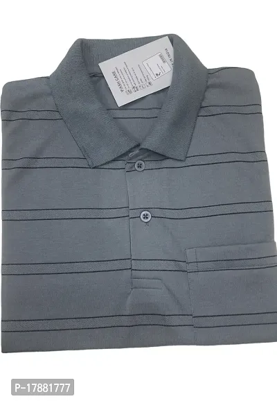 Cotton Polo T Shirt With Pocket on Chest-thumb3