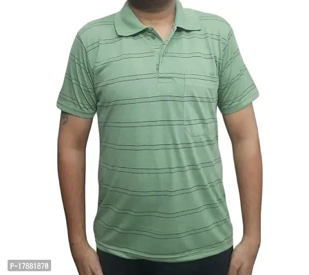 Cotton Polo T Shirt With Pocket on Chest