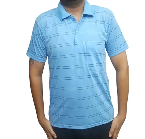 Polo T Shirt With Pocket on Chest