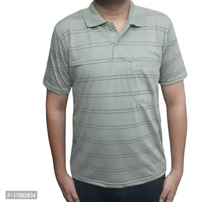 Cotton Polo T Shirt With Pocket on Chest