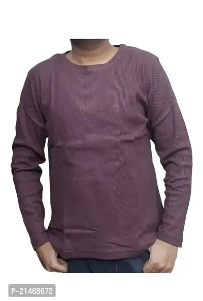 Cotton Full Sleeve Round Neck T Shirt