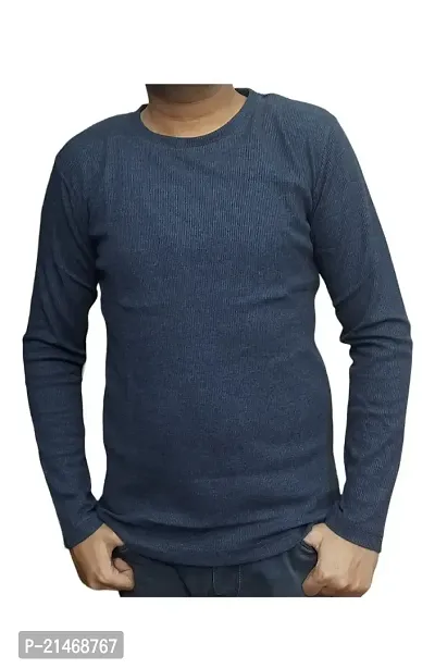 Cotton Full Sleeve Round Neck T Shirt-thumb0