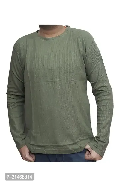 Cotton Full Sleeve Round Neck T Shirt