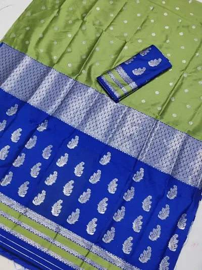 Cotton Silk Woven Design Mekhela Chador Sarees With Blouse Piece