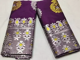 Beautiful Poly Silk Woven Design Saree with Blouse piece-thumb1