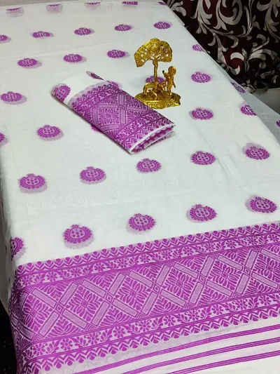 Trendy Cotton Slub Mekhela Chador