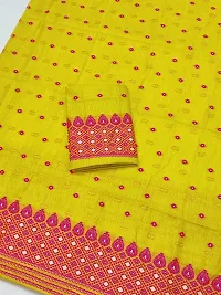 Attractive Cotton Blend Dyed Toss Mekhela Chador Jura-thumb3