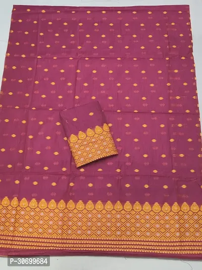 Attractive Cotton Blend Dyed Toss Mekhela Chador Jura-thumb2