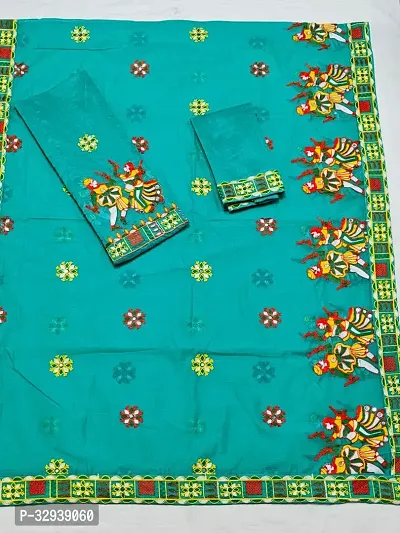 Stylish Cotton Blend Assamese Mekhela Chador-thumb4