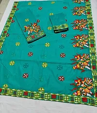 Stylish Cotton Blend Assamese Mekhela Chador-thumb1