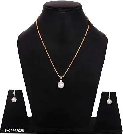 DIMIKI Fashionable and Designer Gold Plated Ball Shape Jewellery Set with Earring for Women-thumb2