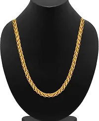 DIMIKI Gold Plated Exclusive Designer Necklace Neck Fancy Chain Without Pendant Lockets for Men Boys Kids Amazing Gift 22 Inch-thumb4