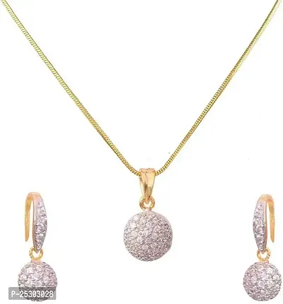 DIMIKI Fashionable and Designer Gold Plated Ball Shape Jewellery Set with Earring for Women