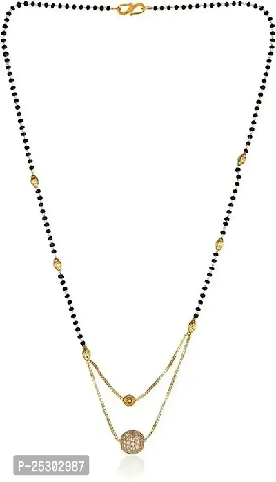 DIMIKI Layered Design Rose Gold Ball Mangalsutra for Women