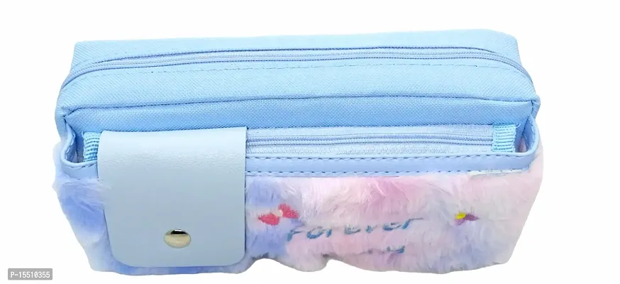 Pencil pouch // far pencil pouch// pencil case// blue  far pencil pouch