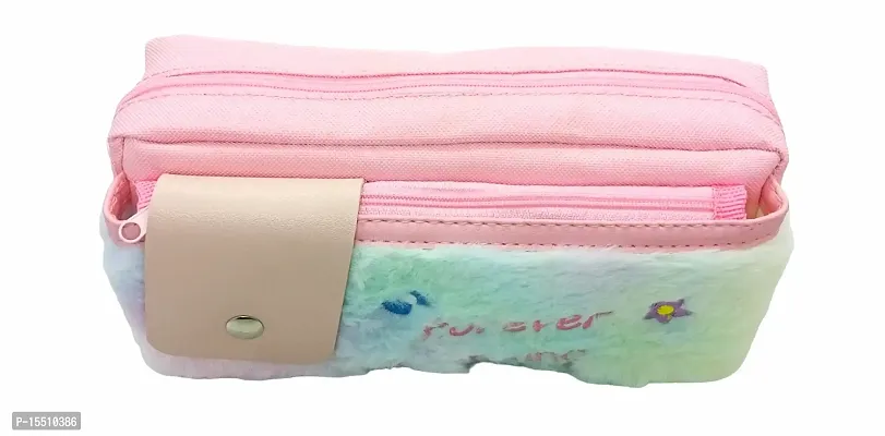 Pencil pouch// pencil case// far pencil pouch// pink far pencil pouch