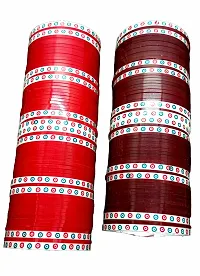 Bangles set // punjabi bangles set //tratditional bangles set //red +mahroon bangles set// combo bangles set-thumb2
