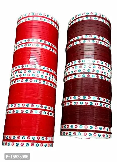 Bangles set // punjabi bangles set //tratditional bangles set //red +mahroon bangles set// combo bangles set-thumb3