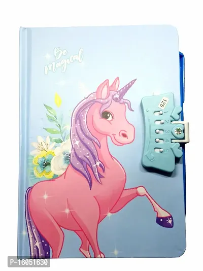 Unicorn Diary :: Kids Lock Diary :: Diary  Notebook for Kids, School  Offices ::Kids girl/boy