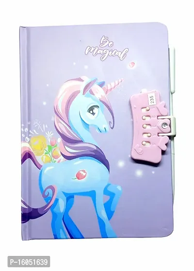 UNICORN PRUPLE Diary :: Kids ::Kids girl/boy Gifting Ideal for Gifting. Very innovative and useful Birthday Return Gift and for your own kids also. Lock Diary ::Diary  Notebook for Kids, School  Off
