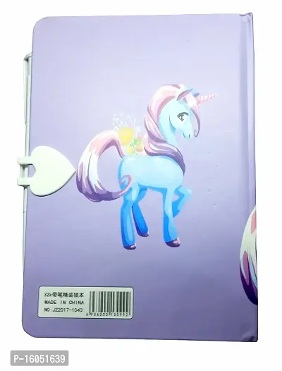 UNICORN PRUPLE Diary :: Kids ::Kids girl/boy Gifting Ideal for Gifting. Very innovative and useful Birthday Return Gift and for your own kids also. Lock Diary ::Diary  Notebook for Kids, School  Off-thumb3