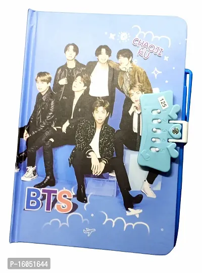 BTS bule Diary :: Kids Lock Diary :: Diary  Notebook for Kids, School  Offices::