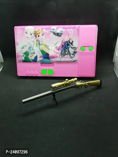 Pencil case//Jumbo pencil case//Frozen pencil box with gun pen