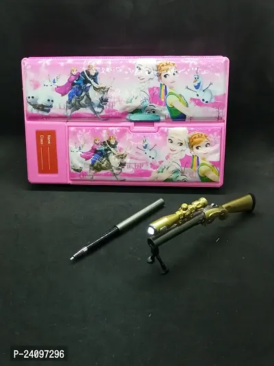 Pencil case//Jumbo pencil case//Frozen pencil box with gun pen-thumb2