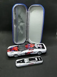 pencil case//combo set for kids//mini pencil pouch with car geometry box for kids//boys/girls pencil pouch car geometry box-thumb2