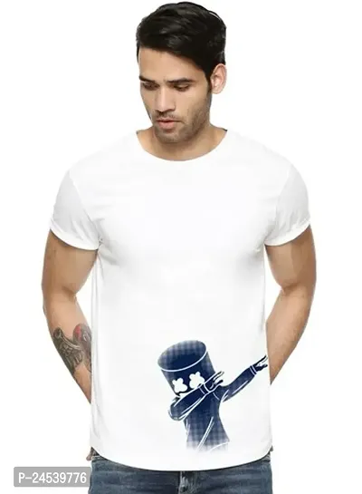 Stylish Polyester Graphic Printed Tshirt For Men-thumb0