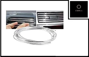 Empica Universal Chrome Beading Roll for Interior Exterior Car Decor and Protective Trim Strip with Applied 3M Tape (10 Meter)-thumb2