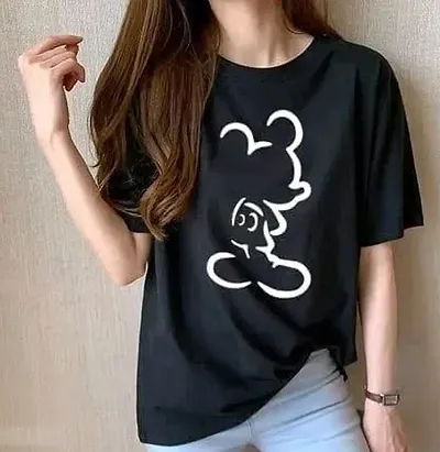 Quity Fashion Women Cotton Graphic Print Regular Fit Stylish Tshirt