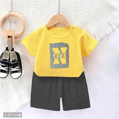 Stylish Fancy Cotton Blend Printed T-ShirtS With Shorts For Boys