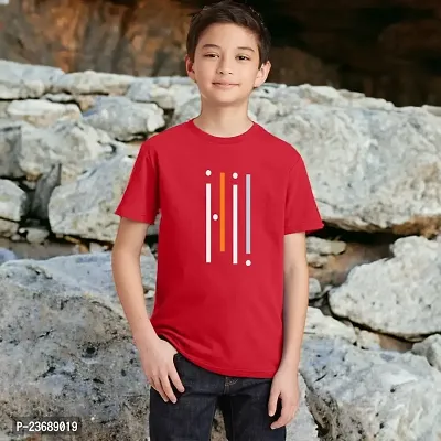 Stylish Fancy Cotton Blend Printed Round Neck T-Shirts For Boys