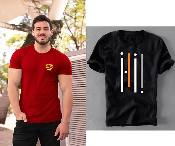 Reliable Blend Round Neck Tees For Men